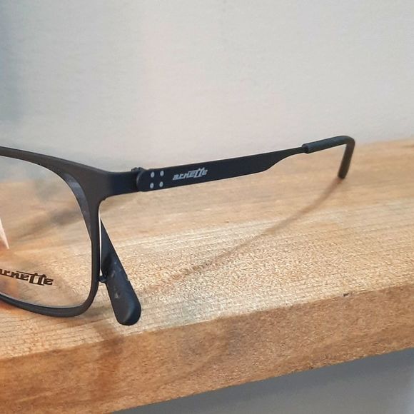 NEW full rim Eyeglass Frame by ARNETTE, Rx'able, Rectangle, 53-17-140, black - Picture 5 of 6